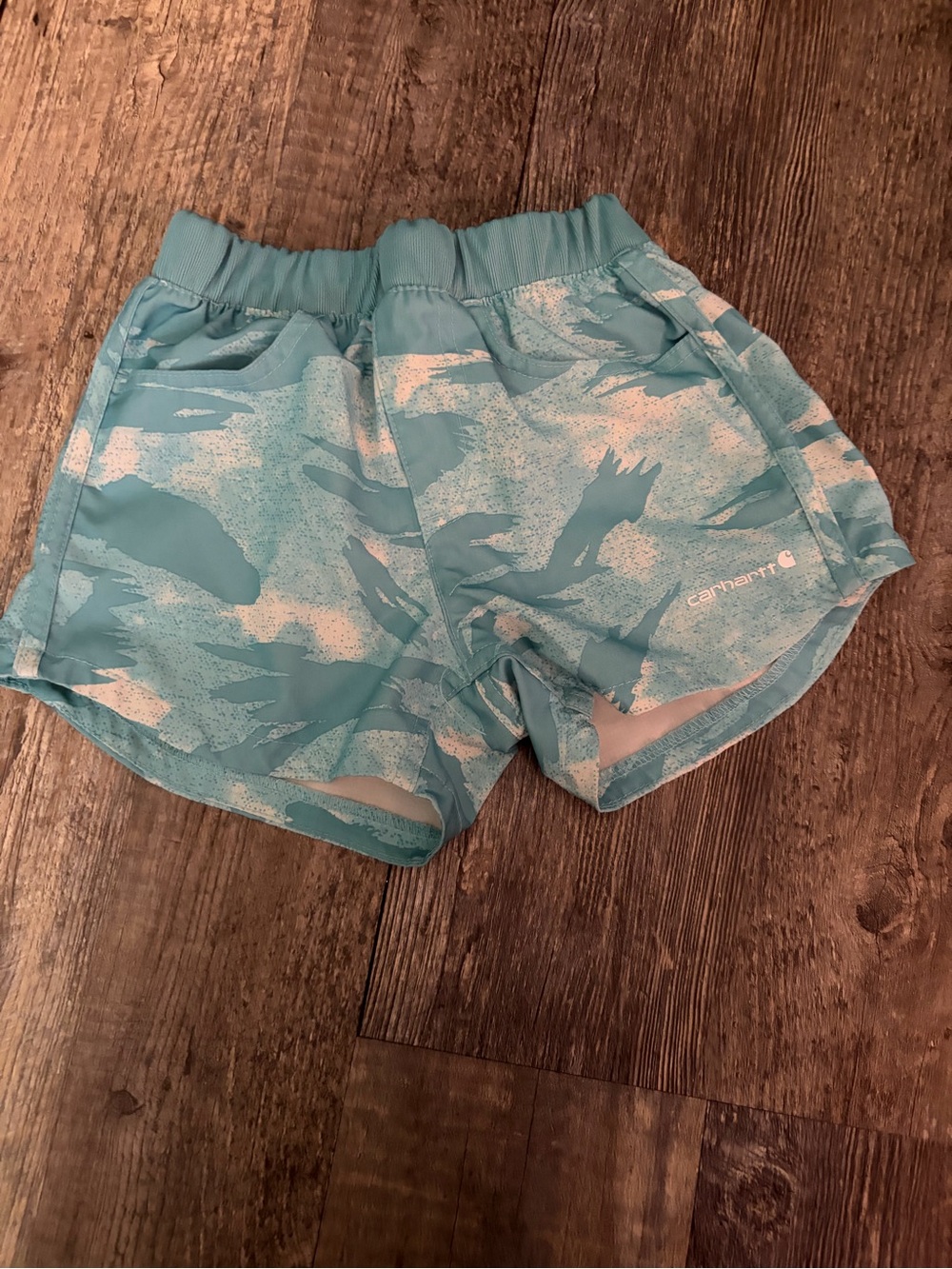 Carhartt Aqua and White Camouflage  Shorts